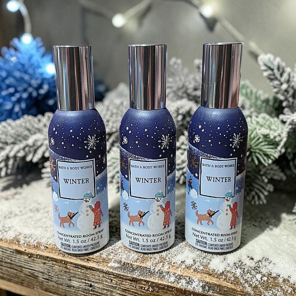 WINTER 3 PIECE HOME FRAGRANCE SPRAY SET BATH & BODY WORKS NEW! HOLIDAY CHRISTMAS